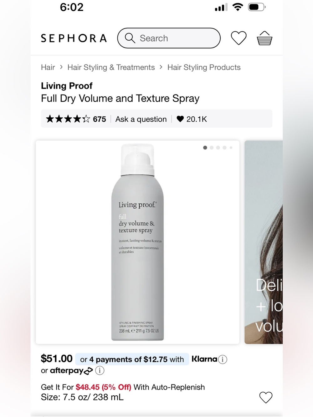 Living Proof Full Dry Volume Spray